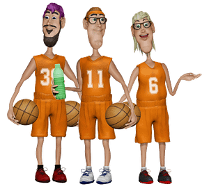 puppets clipart black and white basketball