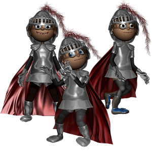 The Knight Puppet BUNDLE with dark skin is three knight puppets. All three puppets are fully rigged for Adobe Character Animator, all have lip sync, and head and body turns, one is fully rigged with the MOTION behavior and one if fully rigged with WALK behavior. Standard License Purchase.