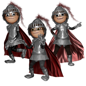 The Knight Puppet BUNDLE with light skin is three knight puppets. All three puppets are fully rigged for Adobe Character Animator, all have lip sync, and head and body turns, one is fully rigged with the MOTION behavior and one if fully rigged with WALK behavior. Standard License purchase.