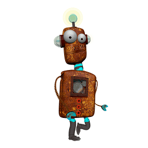 The RUSTY the ROBOT WALK add-on PUPPET is rigged for Adobe Character Animator's walk behavior.  