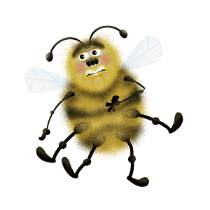 The BEE PUPPET is part of a line of  silly bug characters. This digital puppet is fully rigged for Adobe Character Animator with lip sync, head and body turns, triggerable expressions and limb IK behaviors.
