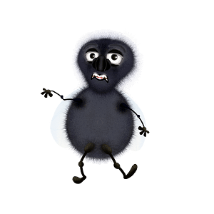 The FLY PUPPET is part of a line of  silly bug characters. This digital puppet is fully rigged for Adobe Character Animator with lip sync, head and body turns, triggerable expressions and limb IK behaviors.